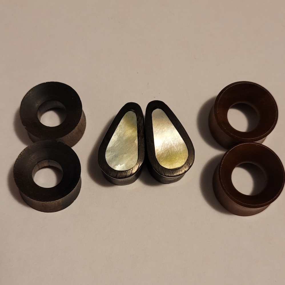3/4" handmade wood plugs 3 pairs